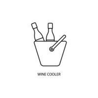 wine cooler concept line icon. Simple element illustration. wine cooler concept outline symbol design. vector