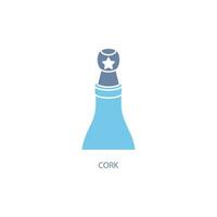 cork concept line icon. Simple element illustration. cork concept outline symbol design. vector