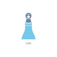 cork concept line icon. Simple element illustration. cork concept outline symbol design. vector