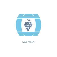 wine barrel concept line icon. Simple element illustration. wine barrel concept outline symbol design. vector