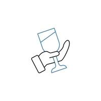 wine tasting concept line icon. Simple element illustration. wine tasting concept outline symbol design. vector