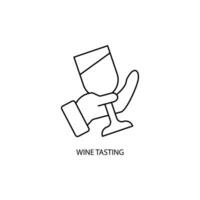 wine tasting concept line icon. Simple element illustration. wine tasting concept outline symbol design. vector