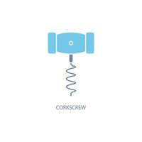 corkscrew concept line icon. Simple element illustration. corkscrew concept outline symbol design. vector