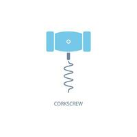 corkscrew concept line icon. Simple element illustration. corkscrew concept outline symbol design. vector