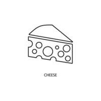 cheese concept line icon. Simple element illustration. cheese concept outline symbol design. vector