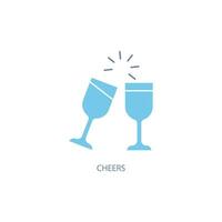 cheers concept line icon. Simple element illustration. cheers concept outline symbol design. vector