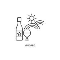 Vineyard concept line icon. Simple element illustration. Vineyard concept outline symbol design. vector