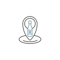winery location concept line icon. Simple element illustration. winery location concept outline symbol design. vector