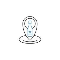 winery location concept line icon. Simple element illustration. winery location concept outline symbol design. vector