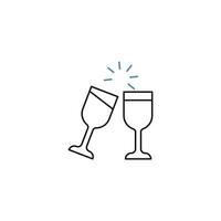 cheers concept line icon. Simple element illustration. cheers concept outline symbol design. vector