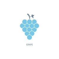 grape concept line icon. Simple element illustration. grape concept outline symbol design. vector