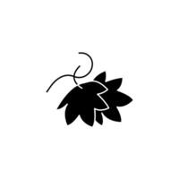 grape leaves concept line icon. Simple element illustration. grape leaves concept outline symbol design. vector