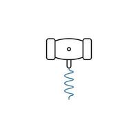 corkscrew concept line icon. Simple element illustration. corkscrew concept outline symbol design. vector