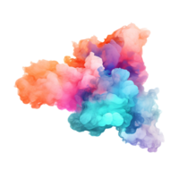 AI generated Colorful cloud png isolated on transparent background
