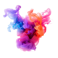 AI generated Colorful cloud png isolated on transparent background