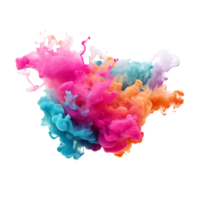 AI generated Colorful cloud png isolated on transparent background