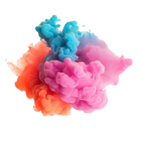 AI generated Colorful cloud png isolated on transparent background