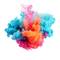 AI generated Colorful cloud png isolated on transparent background