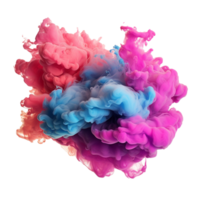 AI generated Colorful cloud png isolated on transparent background