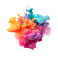 AI generated Colorful cloud png isolated on transparent background