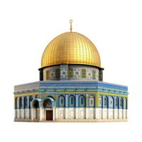 ai gerado cúpula do Rocha mesquita isolado em transparente fundo png