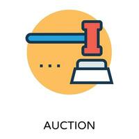 Trendy Auction  Concepts vector