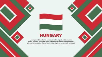 Hungary Flag Abstract Background Design Template. Hungary Independence Day Banner Wallpaper Vector Illustration. Hungary Cartoon