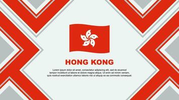 Hong Kong Flag Abstract Background Design Template. Hong Kong Independence Day Banner Wallpaper Vector Illustration. Hong Kong Vector