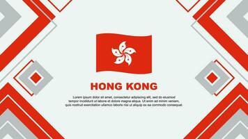 Hong Kong Flag Abstract Background Design Template. Hong Kong Independence Day Banner Wallpaper Vector Illustration. Hong Kong Background