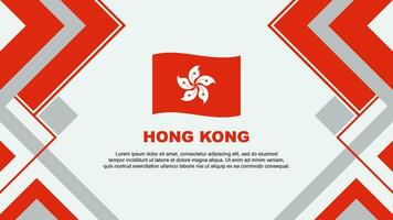 Hong Kong Flag Abstract Background Design Template. Hong Kong Independence Day Banner Wallpaper Vector Illustration. Hong Kong Banner