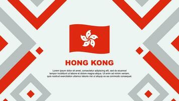 Hong Kong Flag Abstract Background Design Template. Hong Kong Independence Day Banner Wallpaper Vector Illustration. Hong Kong Template