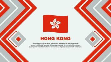 Hong Kong Flag Abstract Background Design Template. Hong Kong Independence Day Banner Wallpaper Vector Illustration. Hong Kong Design