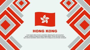 Hong Kong Flag Abstract Background Design Template. Hong Kong Independence Day Banner Wallpaper Vector Illustration. Hong Kong