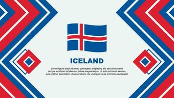 Iceland Flag Abstract Background Design Template. Iceland Independence Day Banner Wallpaper Vector Illustration. Iceland Design