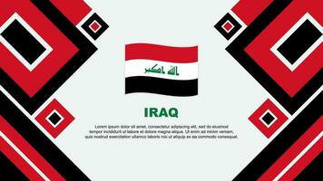 Iraq Flag Abstract Background Design Template. Iraq Independence Day Banner Wallpaper Vector Illustration. Iraq Cartoon