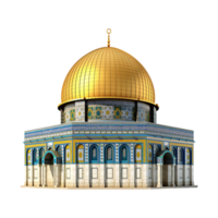 AI generated Dome of rock mosque isolated on transparent background png