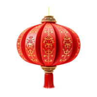 AI generated Chinese lantern 3d rendering  isolated on transparent background png