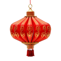 ai gegenereerd Chinese lantaarn 3d renderen geïsoleerd Aan transparant achtergrond PNG