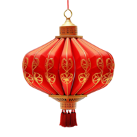 AI generated Chinese lantern 3d rendering  isolated on transparent background png