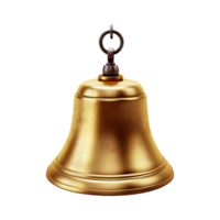 AI generated 3d bell isolated on transparent background png