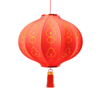 AI generated Chinese lantern 3d rendering  isolated on transparent background png