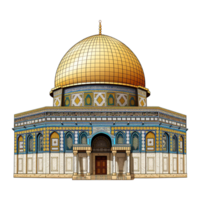AI generated Dome of rock mosque isolated on transparent background png