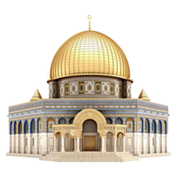 AI generated Dome of rock mosque isolated on transparent background png