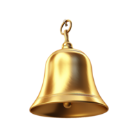 AI generated 3d bell isolated on transparent background png