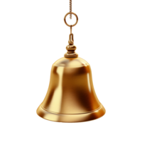 AI generated 3d bell isolated on transparent background png