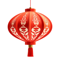 AI generated Chinese lantern 3d rendering  isolated on transparent background png