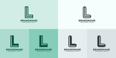 Modern Letter L Logo Set, Suitable for business with L or LL initials vector