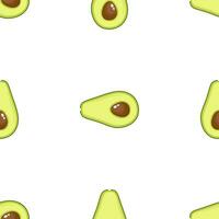 Avocado pattern geometric seamless. fresh avocados halfs pattern. Vector illustration in flat style