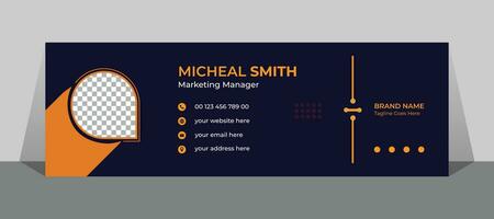 business email signature design vector template