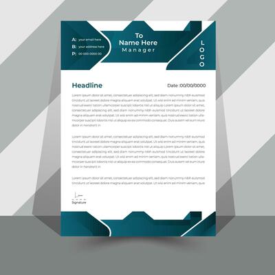 modern corporate latter head design template